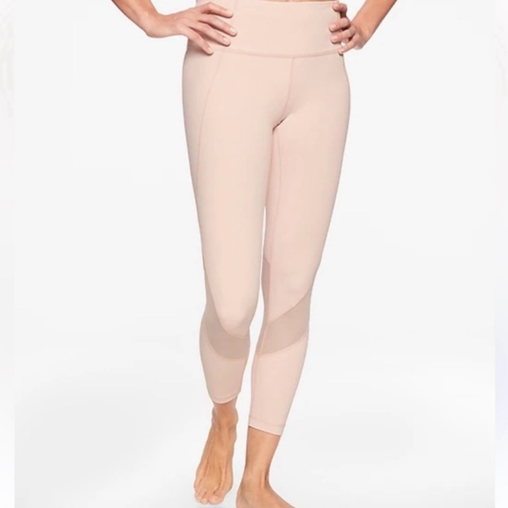 Athleta Light Pink High-Waisted Leggings